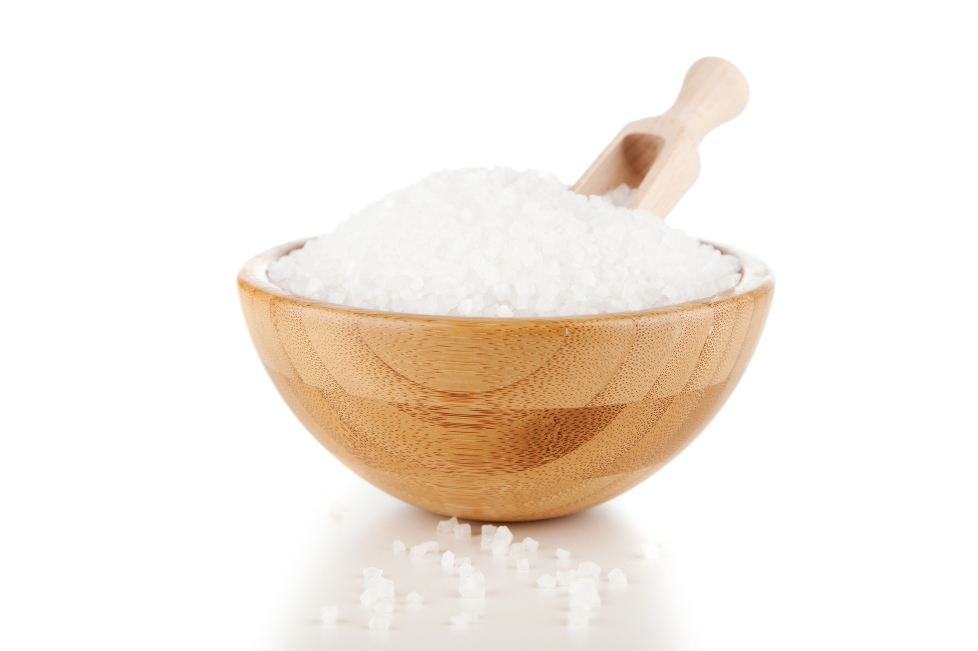 Salt in a bamboo bowl