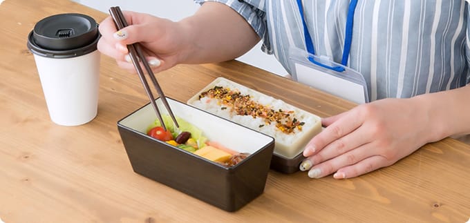 ランチタイムに