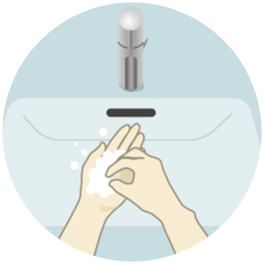 指先（爪）を入念にこすります。